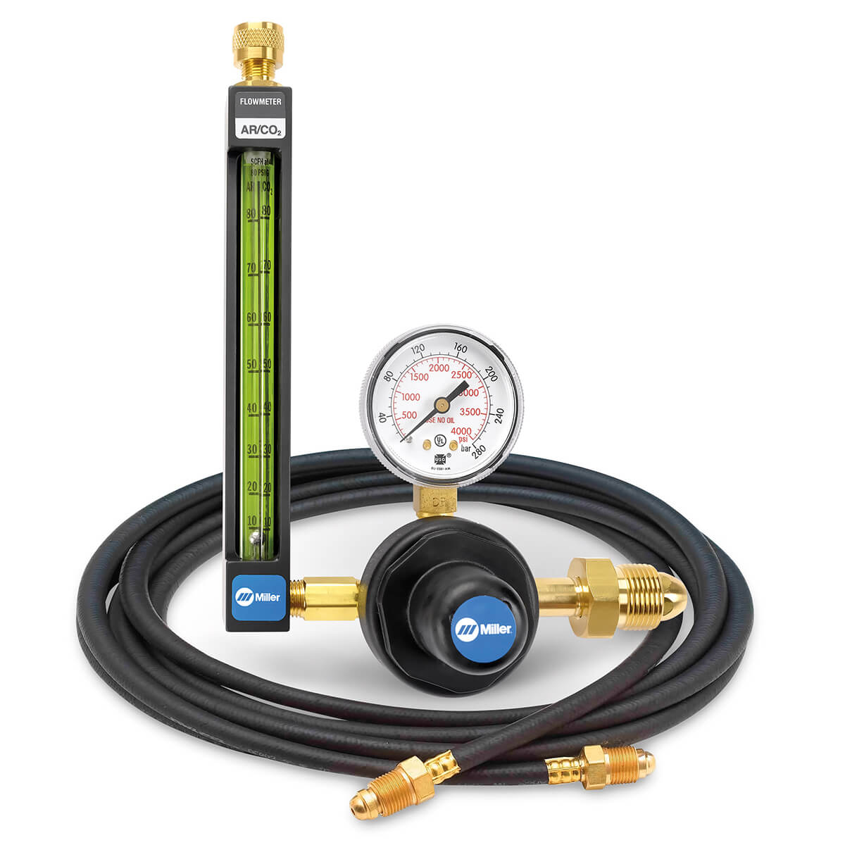 22-80-580-6 Regulador Medidor de Vazão Argônio/CO2 com Mangueira, 80 PSIG