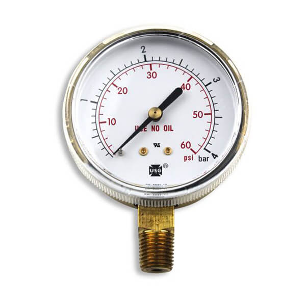 GA029-07 Medidor de Pressão de Bronze 2.5 polegadas 60 PSI/4 Bar